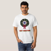 Weihnachtskranz der Augen T-Shirt (Vorne ganz)