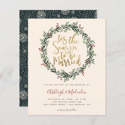 Weihnachtskranz der Saison - Hochzeit (Vorne/Hinten)