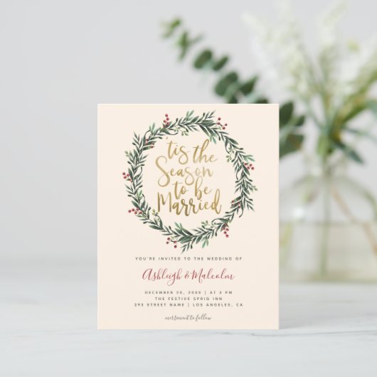 Weihnachtskranz der Saison - Hochzeit (Stehend Vorderseite)