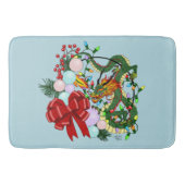 Weihnachtskranz des chinesischen Drachen Badematte (Vorderseite)