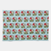 Weihnachtskranz des chinesischen Drachen Geschirrtuch (Horizontal)