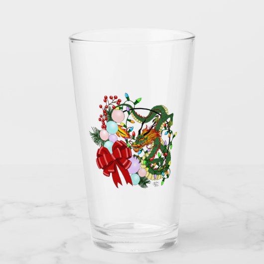 Weihnachtskranz des chinesischen Drachen Glas (Vorderseite)