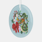 Weihnachtskranz des chinesischen Drachen Ornament Aus Glas (Vorderseite links)