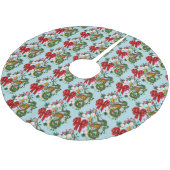 Weihnachtskranz des chinesischen Drachen Polyester Weihnachtsbaumdecke (Schrägansicht)