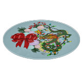 Weihnachtskranz des chinesischen Drachen Schneidebrett (Ecke)