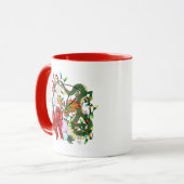 Weihnachtskranz des chinesischen Drachen Tasse (Vorderseite Links)