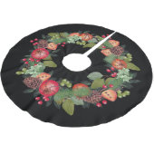 Weihnachtskranz-Design - Weihnachtsbaumrock Polyester Weihnachtsbaumdecke (Schrägansicht)