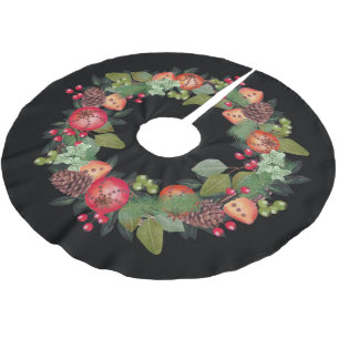 Weihnachtskranz-Design - Weihnachtsbaumrock Polyester Weihnachtsbaumdecke