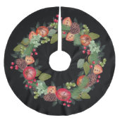 Weihnachtskranz-Design - Weihnachtsbaumrock Polyester Weihnachtsbaumdecke (Vorderseite)