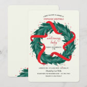 WeihnachtsKranz-Einladung Einladung (Vorne/Hinten)