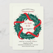 WeihnachtsKranz-Einladung Einladung (Vorne/Hinten)