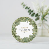 Weihnachtskranz Elegantes Foto Feiertagskarte (Stehend Vorderseite)