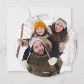 Weihnachtskranz Elegantes Foto Feiertagskarte (Rückseite)