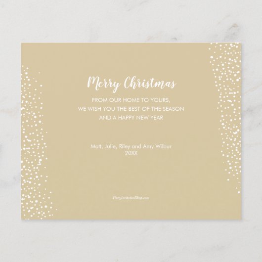 Weihnachtskranz-Faltenkarte (Rückseite)