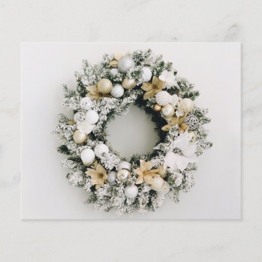 Weihnachtskranz-Faltenkarte (Vorderseite)