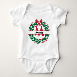 Weihnachtskranz Familie Matching Name Brief M Baby Strampler