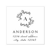 Weihnachtskranz Familienmonogramm Adresse Permastempel (Design)