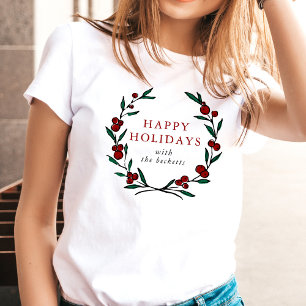 Weihnachtskranz Familienweihnachten T-Shirt