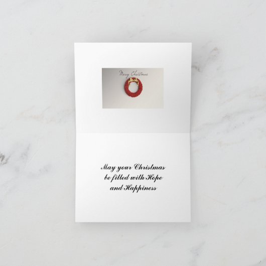 WeihnachtsKranz Feiertagskarte (Innenseite)