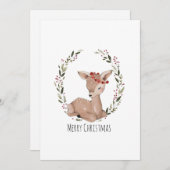 Weihnachtskranz Feiertagskarte (Vorne/Hinten)