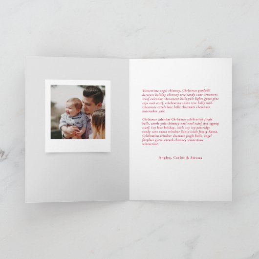 Weihnachtskranz Feiertagskarte (Innenseite)