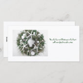 Weihnachtskranz Feiertagskarte (Vorne/Hinten)