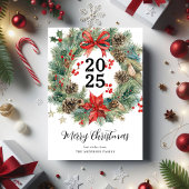 Weihnachtskranz Feiertagskarte