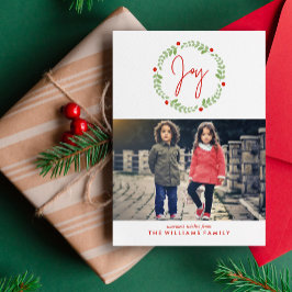 Weihnachtskranz Feiertagskarte