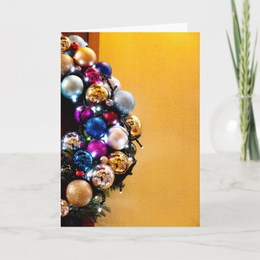 WeihnachtsKranz Feiertagskarte (Vorderseite)