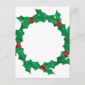 Weihnachtskranz Feiertagspostkarte (Vorderseite)