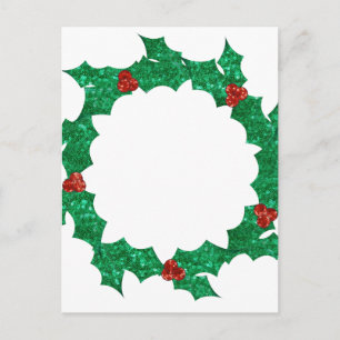 Weihnachtskranz Feiertagspostkarte