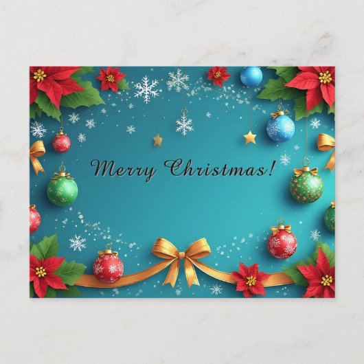 Weihnachtskranz Feiertagspostkarte (Vorderseite)