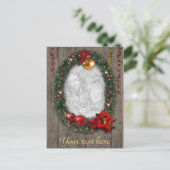 Weihnachtskranz Feiertagspostkarte (Stehend Vorderseite)
