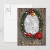 Weihnachtskranz Feiertagspostkarte (Vorne/Hinten)