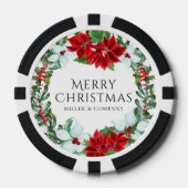 Weihnachtskranz Firmen-Weihnachtsfeier Pokerchips (Vorderseite)