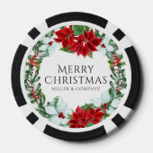 Weihnachtskranz Firmen-Weihnachtsfeier Pokerchips (Rückseite)