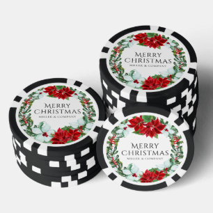 Weihnachtskranz Firmen-Weihnachtsfeier Pokerchips