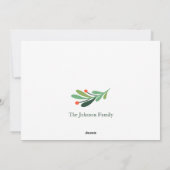 Weihnachtskranz-Flachbild-Fotokarte Feiertagskarte (Rückseite)