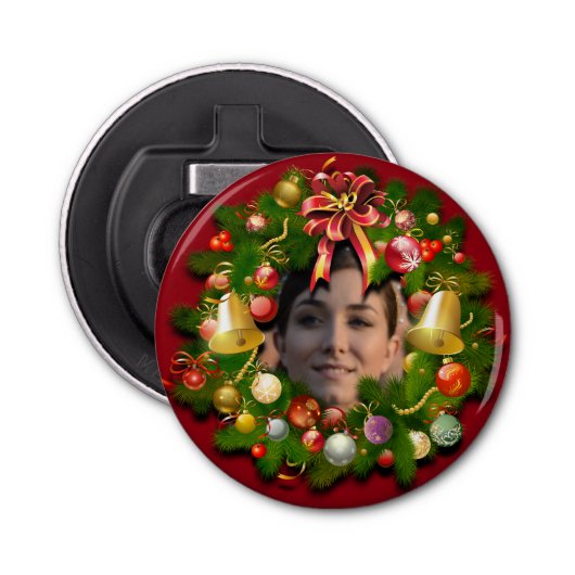 Weihnachtskranz Flaschenöffner (Vorderseite)