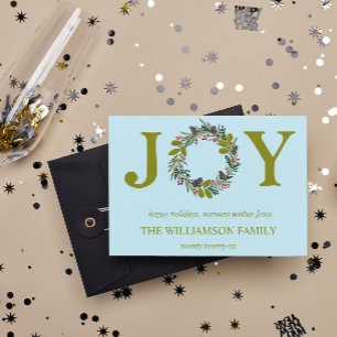 Weihnachtskranz Florale Familienname Feiertag  Einladung