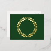 Weihnachtskranz Foliday Post Card Folien Feiertagspostkarte (Vorderseite/Rückseite)