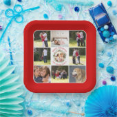 Weihnachtskranz, Foto-Collage mit neun Fotos Pappteller (Party)