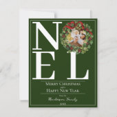 Weihnachtskranz-Foto im grünen Weihnachten (Vorderseite)