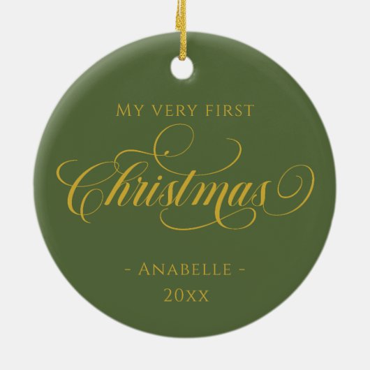 Weihnachtskranz-Foto Keramik Ornament (Hinten)