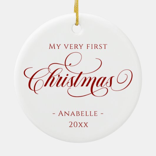 Weihnachtskranz-Foto Keramik Ornament (Hinten)