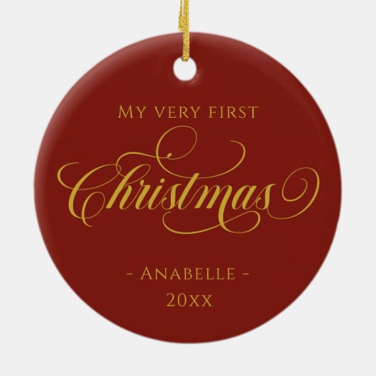 Weihnachtskranz-Foto Keramik Ornament (Hinten)