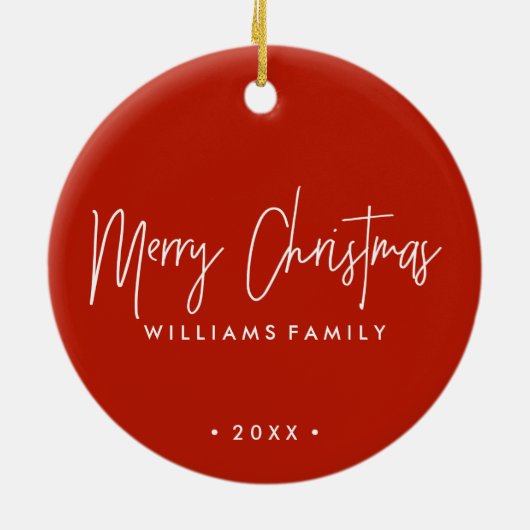 Weihnachtskranz-Foto Keramik Ornament (Hinten)