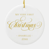 Weihnachtskranz-Foto Keramik Ornament (Hinten)