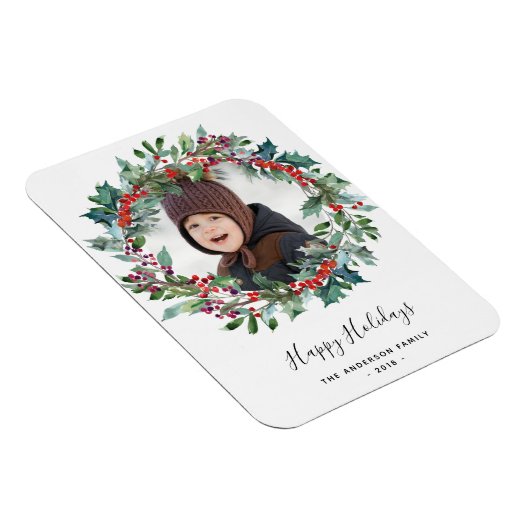 Weihnachtskranz-Foto Magnet (Rechte Seite)