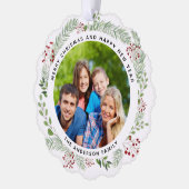 Weihnachtskranz-Foto Ornament Karte (Links)